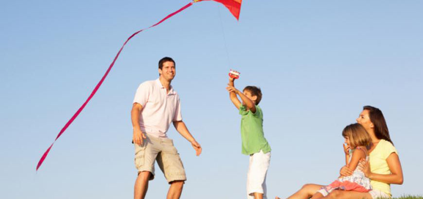 Flying a kite