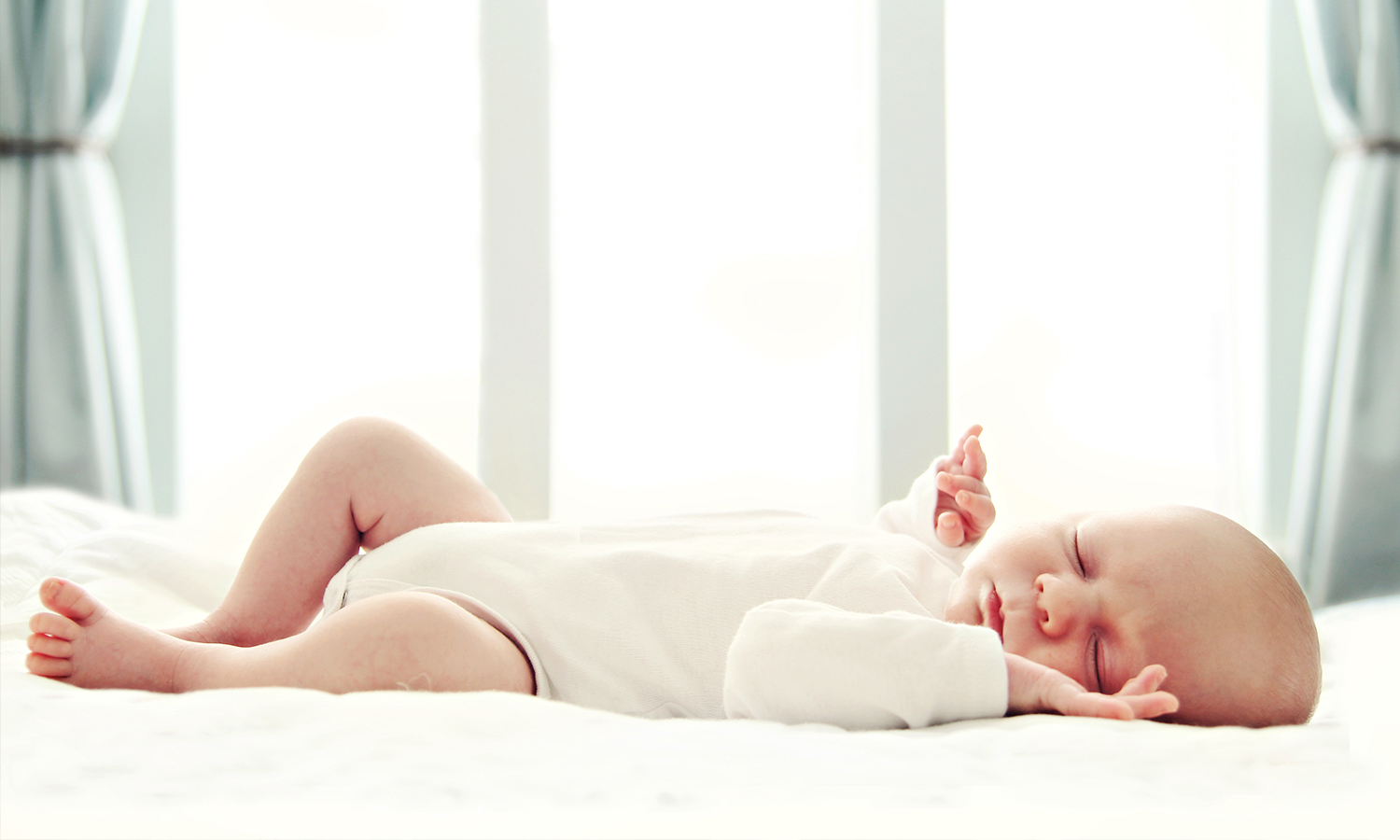 Baby sleeping in crib