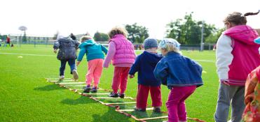 Kids exercising