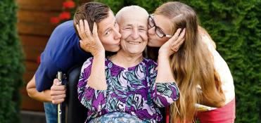 Grandmother and grandchildren