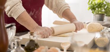 Rolling out cookie dough