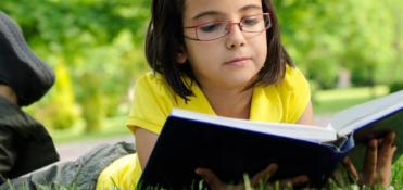 girl reading a book